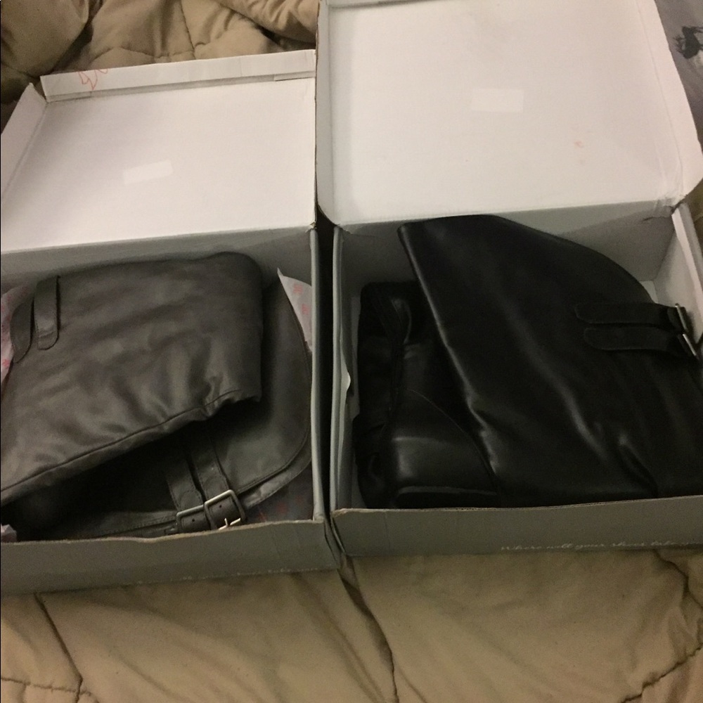 Knee high boots size 8 zipper back